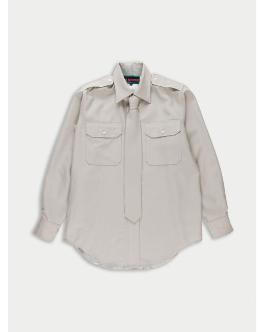 Women's White Loic Military Style Shirt