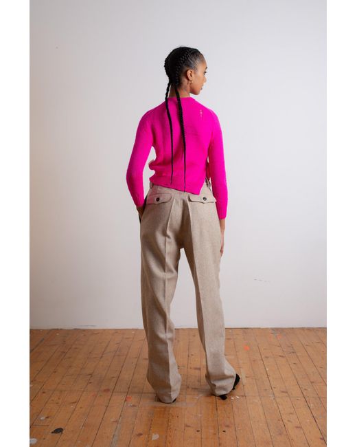 La Fetiche Pink Johnny Shunken Fit Sweater