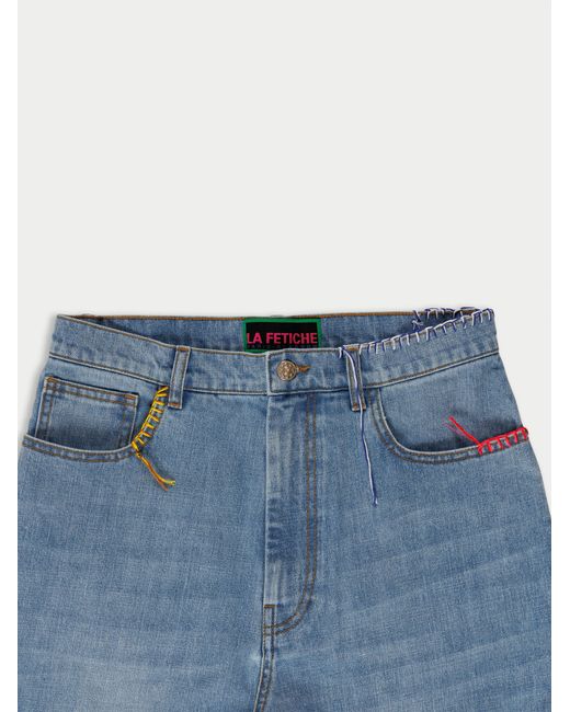 La Fetiche Blue Juergen Stonewashed Boyfriend Jean