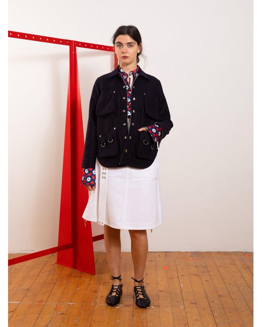 La Fetiche Blue Elli Felted Workwear Jacket