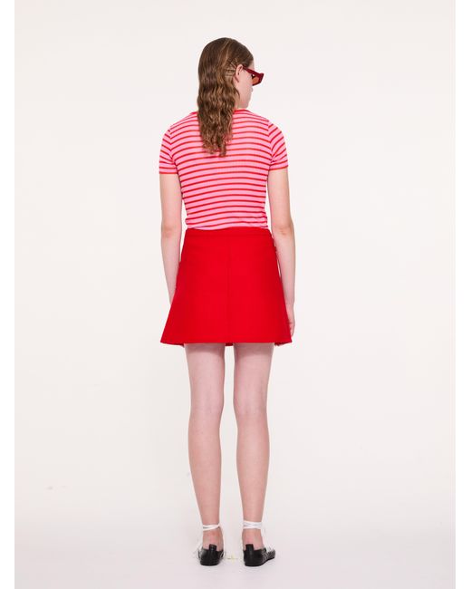 La Fetiche Pink Jaja Striped Short Sleeve Top