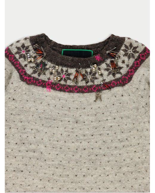La Fetiche Gray Jude Fairisle Sweater