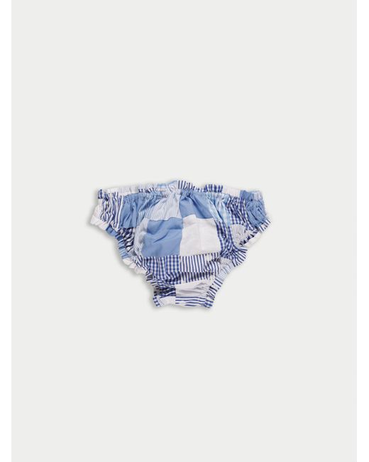 La Fetiche Blue Lulu Patchwork Cotton Pants
