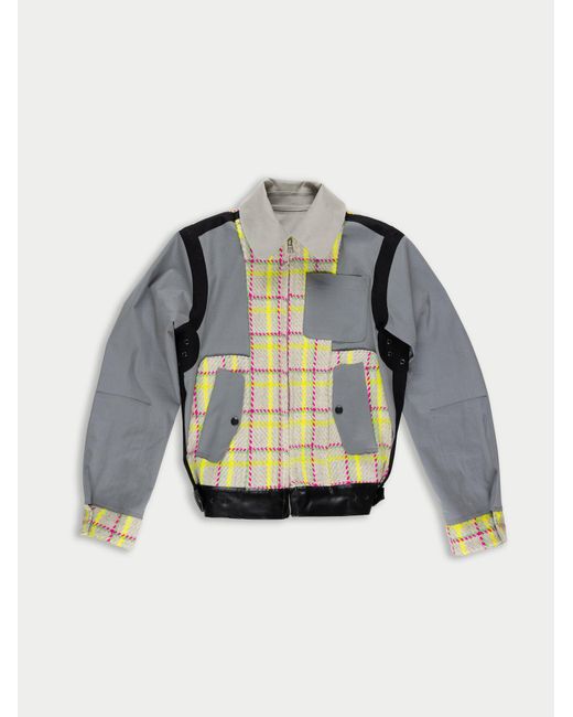 La Fetiche White Jaime Reversible Bomber Jacket