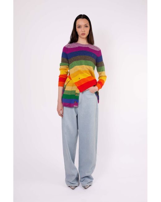 La Fetiche Multicolor Suzy Stripes Striped 'Pride' Mini Skirt
