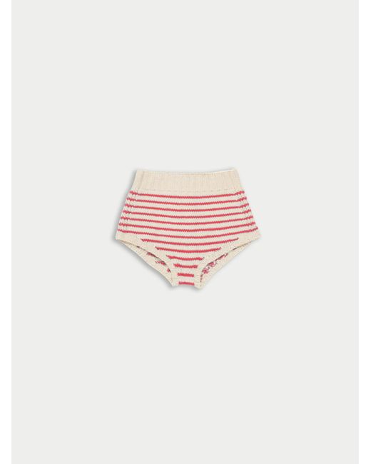 La Fetiche Pink Edie Handknitted Striped Pants