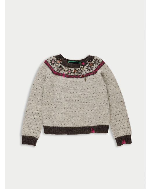 La Fetiche Gray Jude Fairisle Sweater