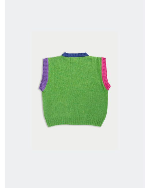 La Fetiche Green Judy Crew Neck Vest Top