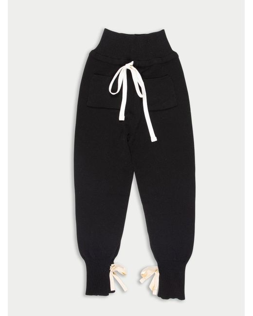 La Fetiche Black Tina Knitted Jogging Pants