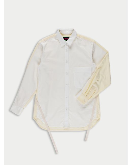 La Fetiche White June Colour Blocked Shirt