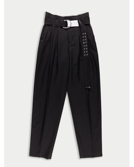 La Fetiche Black Angela Pleated Trousers