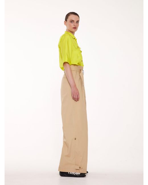 La Fetiche Yellow Alice Silk Utility Shirt