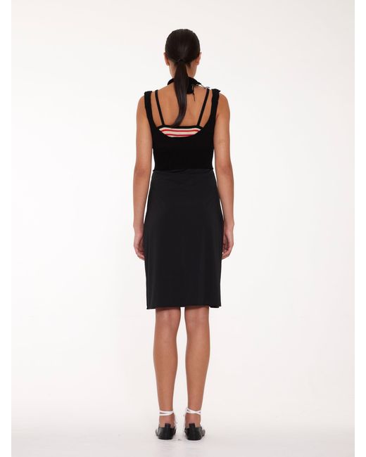 La Fetiche Blue Eleni Slip Dress With Knitted Bralette