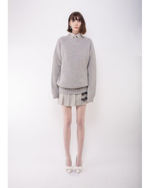La Fetiche Gray Sydney Oversized Sweater Dress