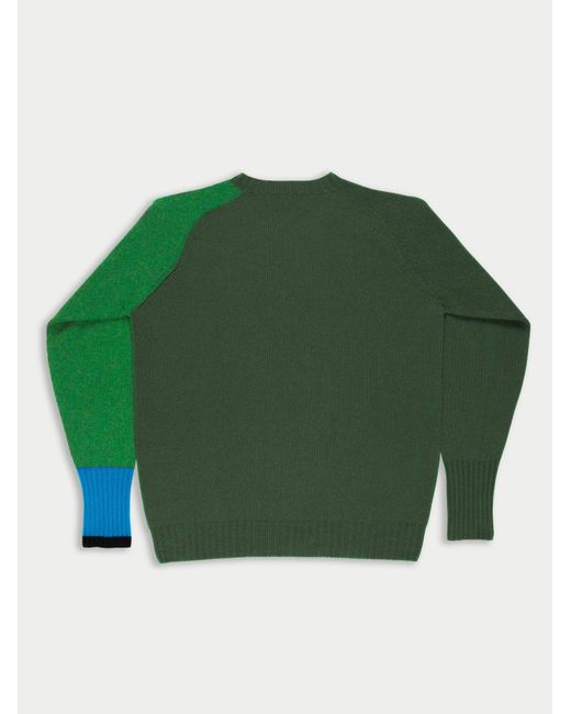 La Fetiche Green Percy Oversized Lambswool Sweater