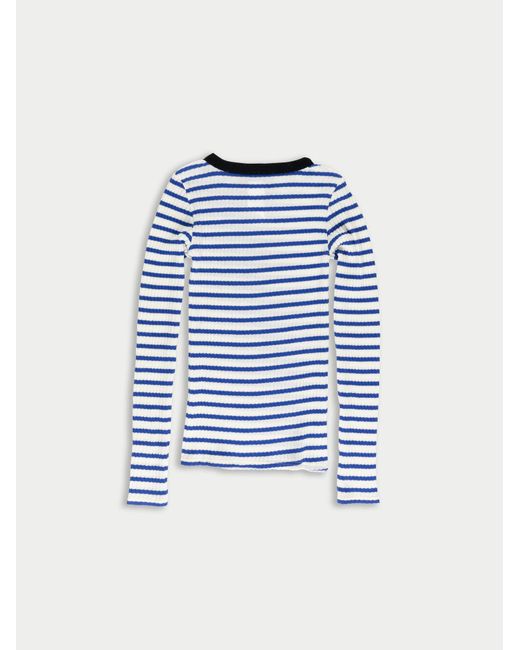 La Fetiche Blue Jackie Raye Striped Top