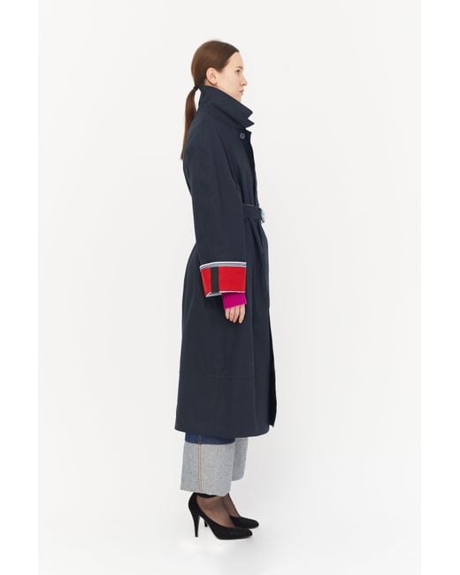 La Fetiche Red Ida Cotton Trench Coat