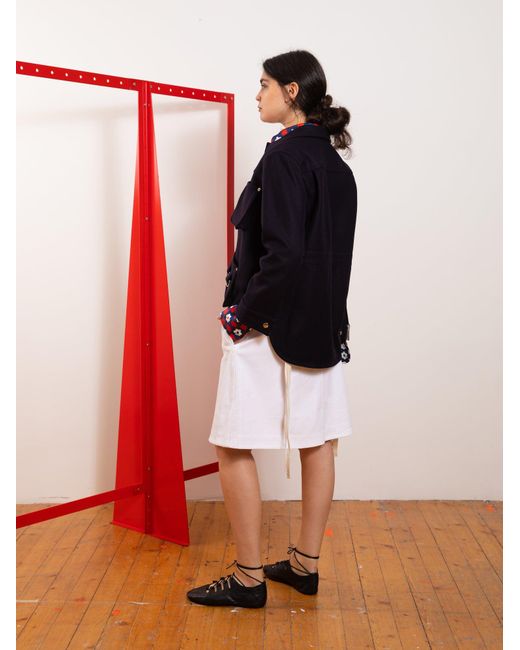 La Fetiche Blue Elli Felted Workwear Jacket
