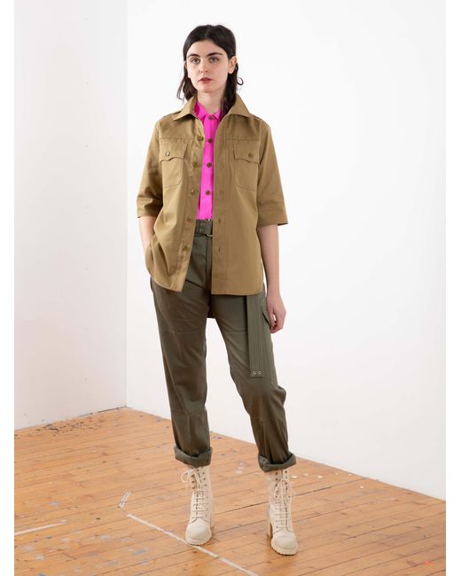 La Fetiche Natural Alice Cotton Cotton Utility Shirt