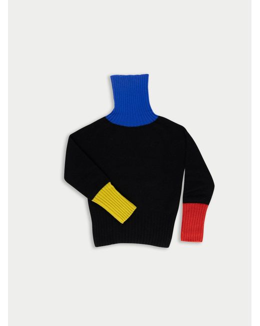 La Fetiche Blue Rudi Traditional Seam-Free Polo Sweater