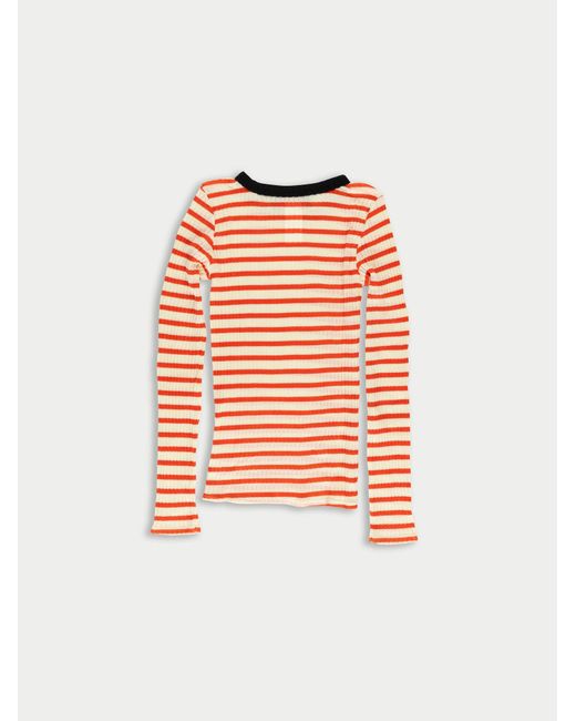 La Fetiche Red Jackie Raye Striped Top