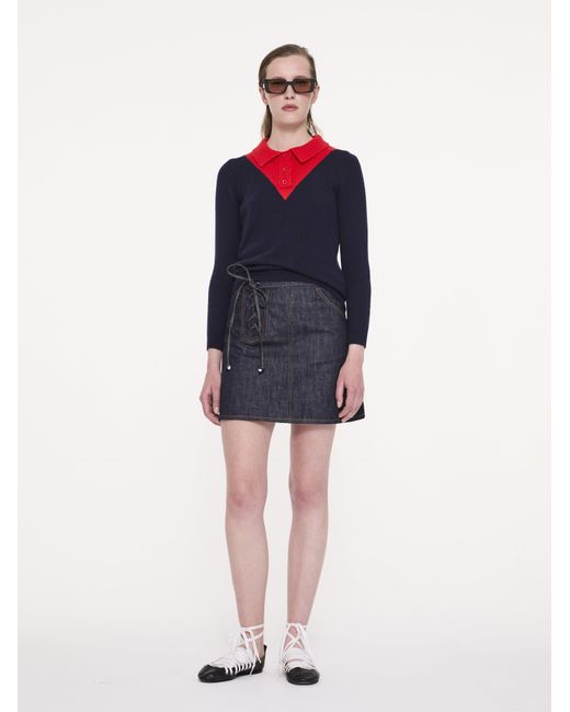 La Fetiche Blue Lory Polo Sweater