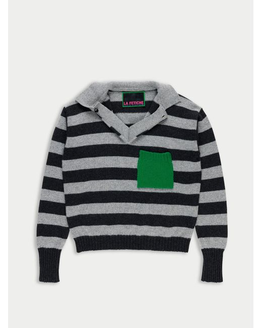 La Fetiche Multicolor Winifred Striped Rugby Sweater