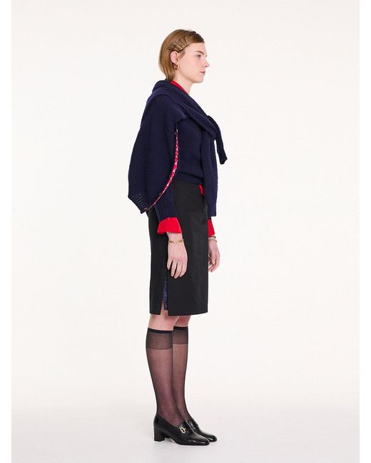 La Fetiche Blue Beaton Brushed V-Neck Cardigan