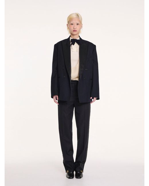 La Fetiche Blue Maxime Oversized Smoking Jacket