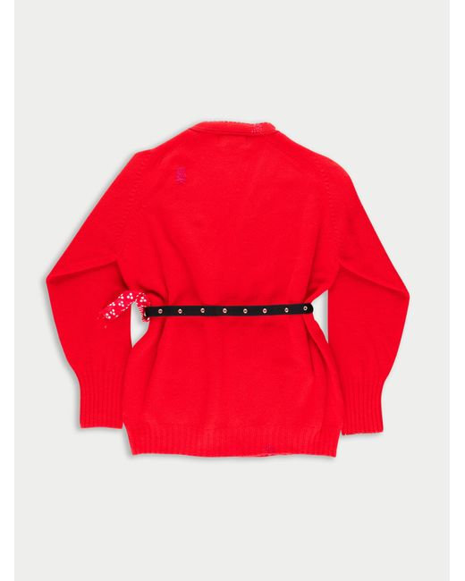 La Fetiche Red Sylvia Cardigan
