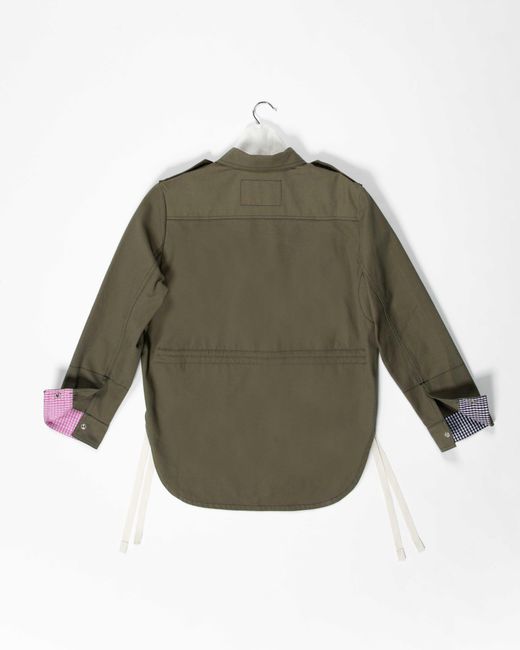 La Fetiche Green Ali Cotton Panama Workwear Over-Shirt