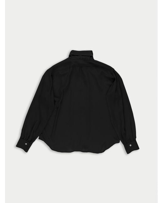 La Fetiche Black Nusch Neck Tie Blouse