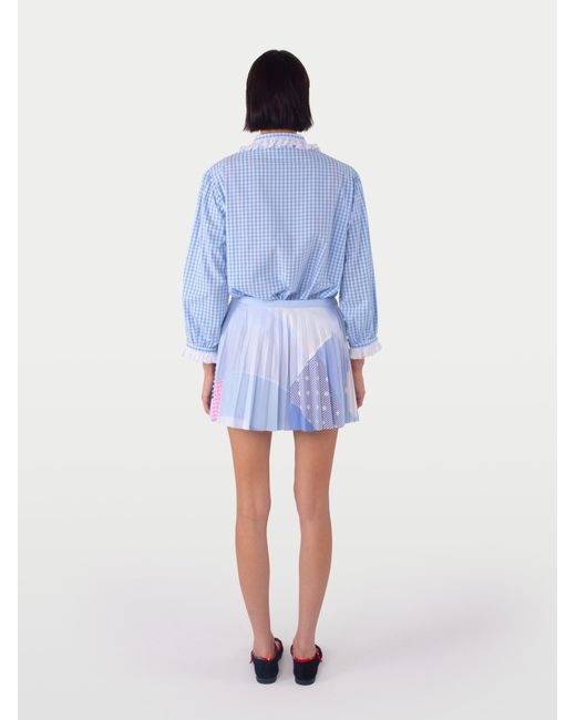 La Fetiche Blue Jane Cotton Blouse