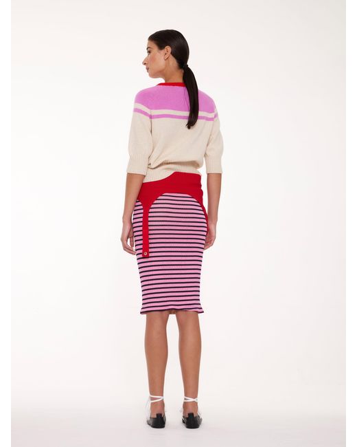 La Fetiche Pink Ady 3/4 Sleeve Sweater