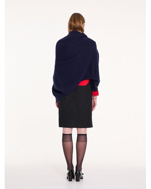 La Fetiche Blue Beaton Brushed V-Neck Cardigan