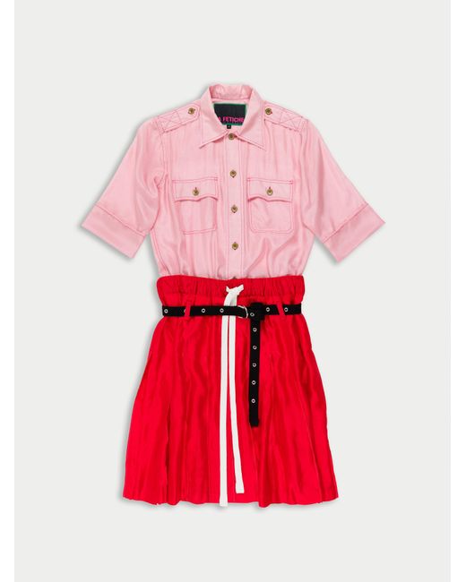 La Fetiche Red Bernat Shirt Dress