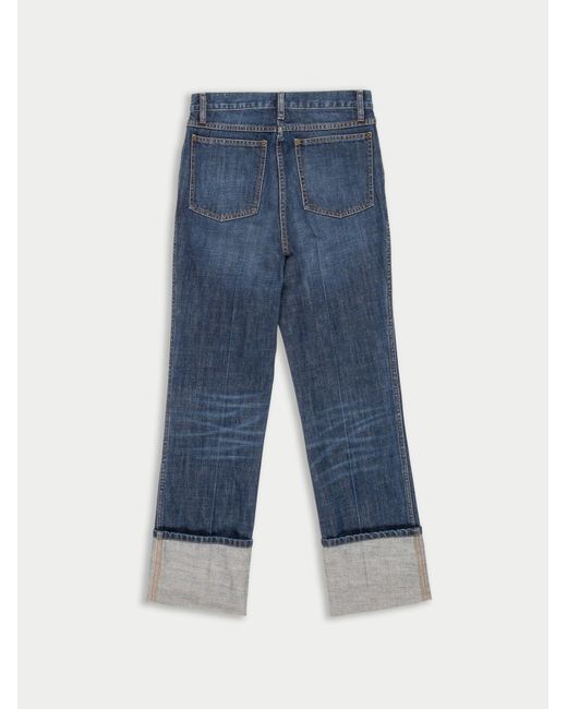 La Fetiche Blue Angelica Stoned Washed High Waisted Denim Jeans