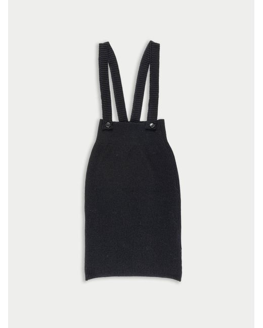 La Fetiche Black Daphne Ribbed Tube Knit Skirt