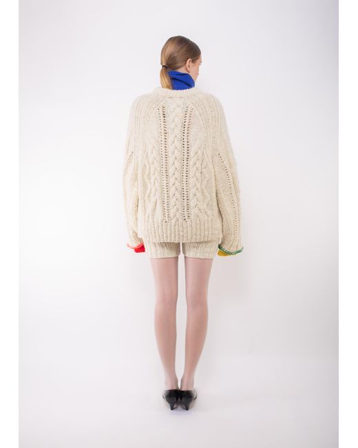 La Fetiche Natural Marianne Hand Knitted Cable Sweater
