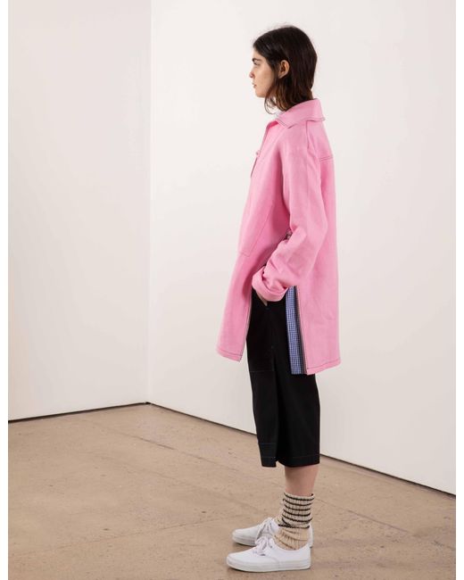 La Fetiche Pink Andre Scottish Hand Dyed Linen Overshirt