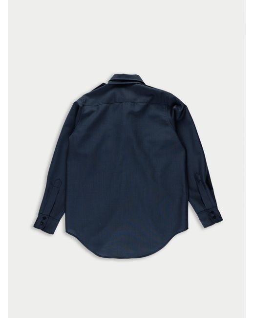 La Fetiche Blue Loic Military Style Shirt