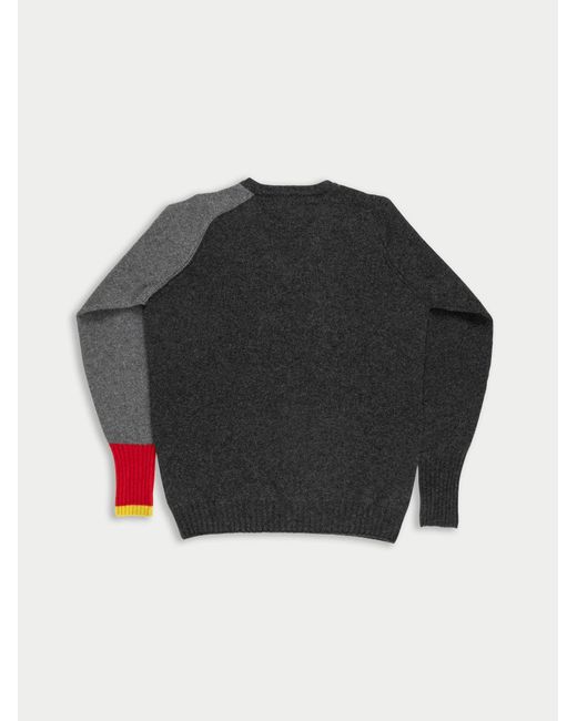 La Fetiche Black Oskar Oversized V-Neck Lambswool Sweater