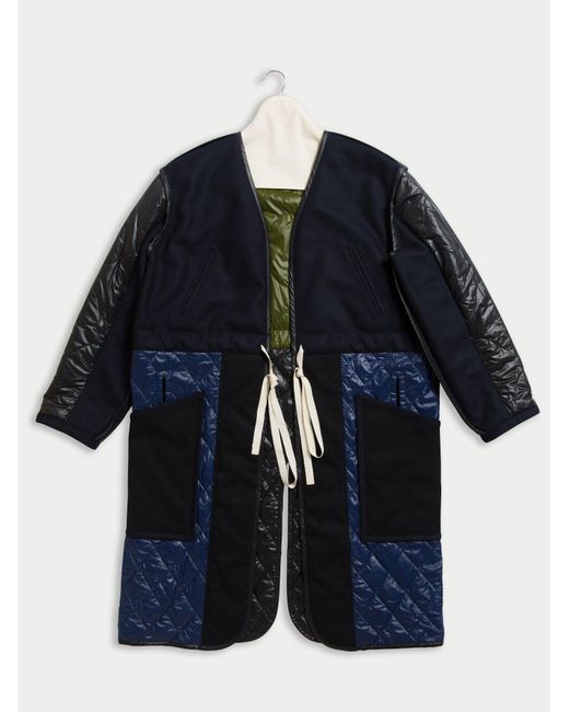 La Fetiche Blue Goude Padded Coat Liner