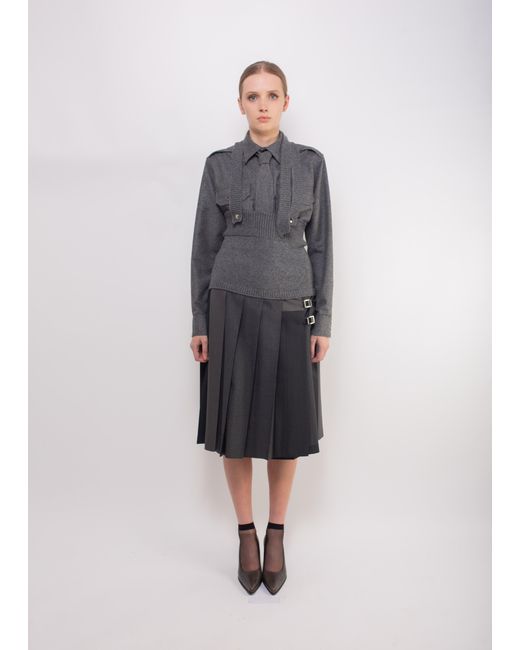 La Fetiche Gray Loic Military Syle Shirt