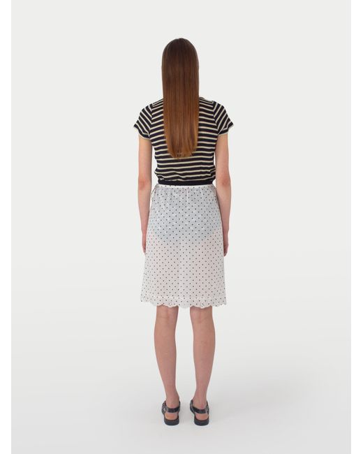 La Fetiche Blue Micka Striped Polo Top