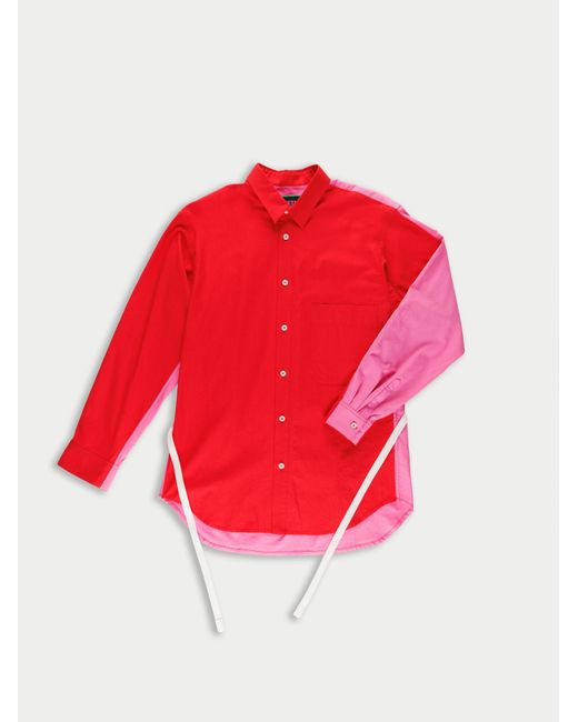 La Fetiche Red June Colour Blocked Shirt