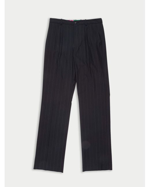 La Fetiche Blue Toby Pinstriped Menswear Tailored Trousers