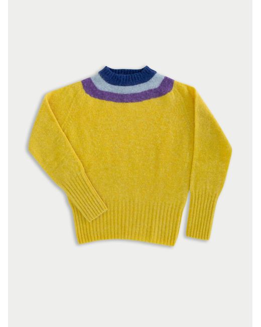 La Fetiche Yellow Sophie Brushed Crew Neck Sweater