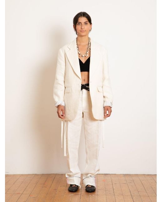La Fetiche White Albert Traditional Menswear Tailored Pant