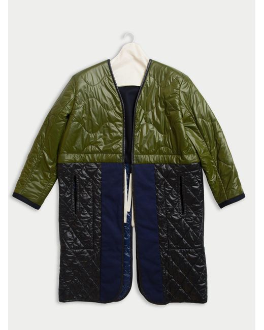 La Fetiche Blue Goude Padded Coat Liner